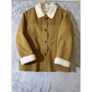 Women’s Avon Penny Lane Coat Tan Sherpa Lined Size Large